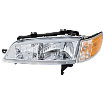 Driver Side Headlight, with Bulb, Halogen, Clear Lens, with Corner Light, CAPA Certified