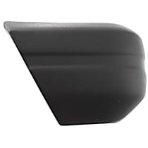 Front, Passenger Side Bumper End, Textured Plastic