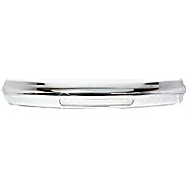 Front Bumper, Chrome, Without Mounting Brackets, Without Molding Holes