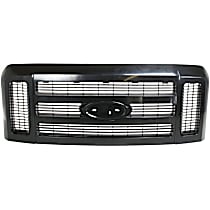 Grille, Painted Black Shell with Textured Gray Insert