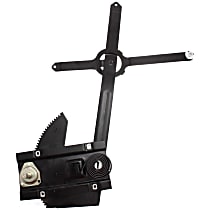 Front, Passenger Side Manual Window Regulator, Hand-Crank Type