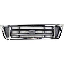 Grille Assembly, Chrome Shell with Painted Gray Insert, CAPA CERTIFIED