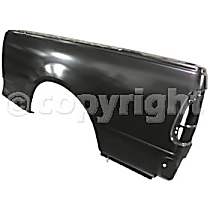 Rear, Driver Side Truck Bedside Panel, Gelcoat, Outer Panel, with Wheel Opening Molding Holes, Styleside, Extended Cab Pickup/Standard Cab Pickup