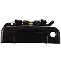 Tailgate Handle, Smooth Black Plastic With Key Hole