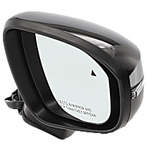 Passenger Side Mirror, Power Adjust, Non-Heated, Manual Folding, Paintable, In-housing Signal Light, No Memory, No Puddle Light, No Auto-Dimming, With Blind Spot Glass