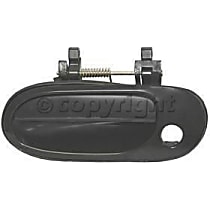 N462114 Front, Driver Side Exterior Door Handle, Smooth Black, With Key Hole