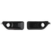 Front, Driver and Passenger Side Fog Light Trims, Textured Black
