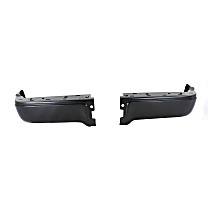 Step Bumper, Styleside, For Models Without Rear Object Sensor Holes, Powdercoated Black, Face Bar Only; With pad provision, Without mounting bracket(s), CAPA Certified - 