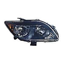Passenger Side Halogen Headlight, Without bulb(s), Coupe, For Models With Base Package, OE Replacement, CAPA Certified