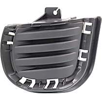 Front, Driver Side Fog Light Cover, For Models Without Fog Lights, Textured Black, CAPA Certified