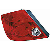 Driver Side Tail Light, Without bulb(s), Halogen, Clear Lens CAPA CERTIFIED
