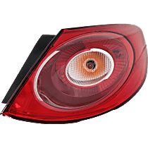 Passenger Side, Outer Halogen Tail Light, With bulb(s), OE Replacement, Sedan