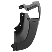 Rear, Passenger Side Bumper End, Textured Plastic