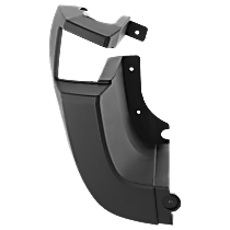 Rear, Driver Side Bumper End, Textured Plastic