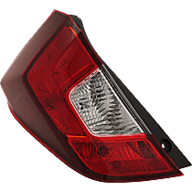 Driver Side, Outer Tail Light, with Bulb, Halogen, Clear and Red Lens, 4 Cyl., 1.5L Engine, CAPA CERTIFIED