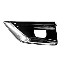 Front, Driver Side Fog Light Cover, Black