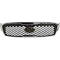 Grille, Chrome Shell with Dark Gray Insert, For Models With Front View Camera, With LED Fog Lights, CAPA Certified