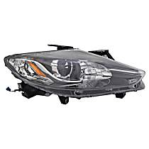 Passenger Side Halogen Headlight, Without bulb(s), OE Replacement, CAPA Certified