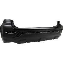 Rear Primed Bumper Cover, For Models Without Wheel Opening Molding and Object Sensor Holes