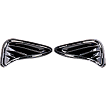 Front, Driver or Passenger Side Fog Light Cover, Black
