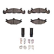 Front OE Replacement Brake Pad Set, With Kelsey Hayes Calipers; 5 Lug Wheels; With Kelsey Hayes Calipers; 4 Lug Wheels