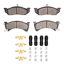 Front OE Replacement Brake Pad Set, With Rear Drum