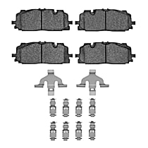 OE Replacement Brake Pad Set, Original Design Aluminum Hat Front Rotors; Optional Design Full Cast Front Rotors