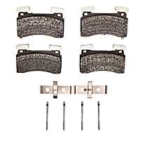 Rear OE Replacement Brake Pad Set, Iron Brake Rotors