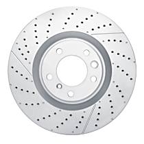 RCE-63147 Front Brake Disc, Cross-drilled and Slotted