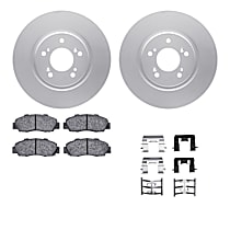 Front Brake Disc and Pad Kit, Plain Surface, Ceramic, R1 GEO-Carbon Rotors with European Ceramic Pads Series