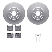 WDTH1-63016 Front Brake Disc and Pad Kit, Plain Surface Ceramic R1 GEO-Carbon Rotors with European Ceramic Pads Series