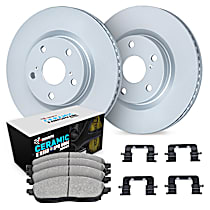 Rear Brake Disc and Pad Kit, Plain Surface, Ceramic, R1 GEO-Carbon Rotors with European Ceramic Pads Series