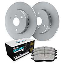 Front Brake Disc and Pad Kit, Plain Surface, Ceramic, R1 GEO-Carbon Rotors with European Ceramic Pads Series