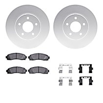 Front Brake Disc and Pad Kit, Plain Surface, Semi-Metallic, Base, 3.5L 6Cyl, R1 GEO-Carbon Rotors with Super HD Pads Series