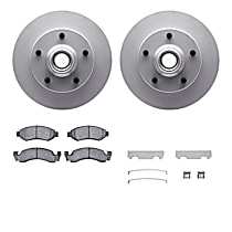 WDVH1-54002 Front Brake Disc and Pad Kit, Plain Surface Semi-metallic R1 GEO-Carbon Rotors with Super HD Pads Series