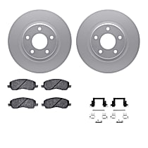Front Brake Disc and Pad Kit, Plain Surface, Ceramic, R1 GEO-Carbon Rotors with Ceramic Pads Series