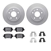 Rear Brake Disc and Pad Kit, Plain Surface, Ceramic, R1 GEO-Carbon Rotors with Ceramic Pads Series