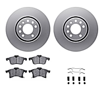 Front Brake Disc and Pad Kit, Plain Surface, Ceramic, R1 GEO-Carbon Rotors with Ceramic Pads Series
