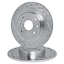 Rear Brake Disc, Cross-drilled and Slotted,, eLINE Black Series