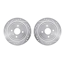 Rear Brake Disc, Cross-drilled and Slotted, Base, 2.0L 4Cyl, eLINE Black Series