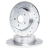 WGPN1-47013 Front Brake Disc, Cross-drilled and Slotted, eLINE Black Series