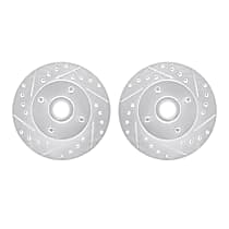 Front Brake Disc, Cross-drilled and Slotted, Mid Size Body, eLINE Black Series