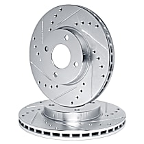 Front Brake Disc, Cross-drilled and Slotted, eLINE Black Series