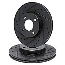Front Brake Disc, Cross-Drilled