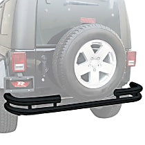 7648 Rear Bumper, Powdercoated Black, with Receiver