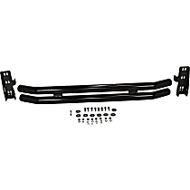 7649 Front or Rear Bumper, Powdercoated Black, without Hoop