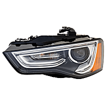 Driver Side HID/Xenon Headlight, Without bulb(s), OE Replacement