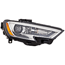 Passenger Side HID/Xenon Headlight, Without bulb(s), Convertible, OE Replacement, CAPA Certified