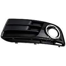 Front, Driver Side Fog Light Trim, Black