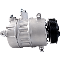 A/C Compressor, With Clutch, 6-Groove Pulley